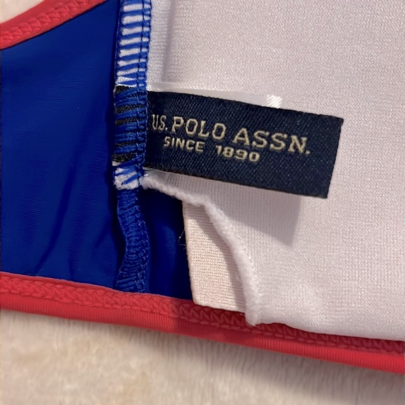 US Polo Assn Ralph Lauren Blue Pink Ruffles + Bows Sailor Moon Bikini Swimsuit - Picture 8 of 9